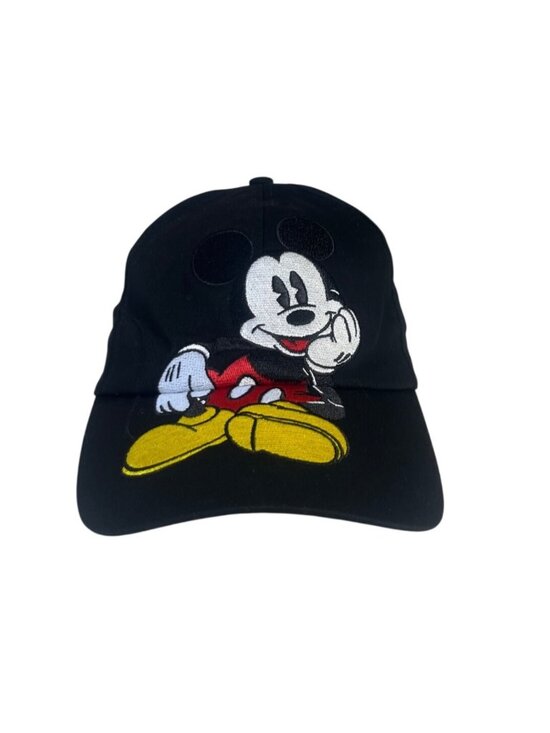 Disney Other - Disney Mickey Mouse Baseball Hat Cap Black Adjustable Embroidered Graphics